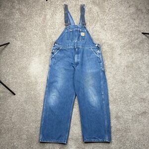 Vintage Carhartt Denim Bib Carpenter‎ Overalls Workwear 40x28